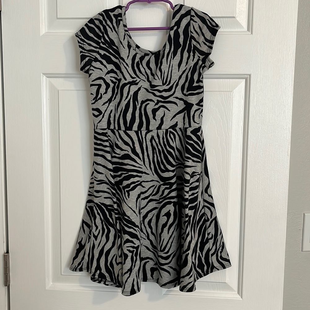Zebra print aline dress 👗